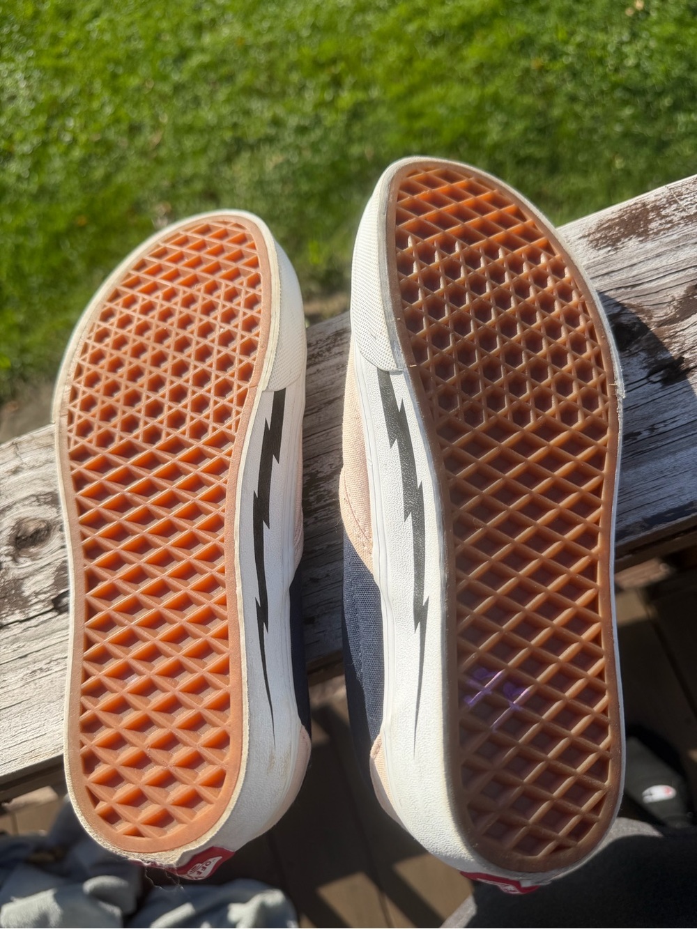 Vans Slip-On Sneakers in Pink and Navy - Picture 5 of 6